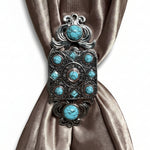 Antique Silver and Copper Square Turquoise Western Conchos W243