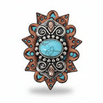 Antique Silver and Turquoise Bowtie W248