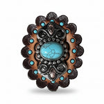 Antique Silver and Turquoise Bowtie W248