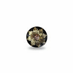 Black & Gold Sunflower Western Concho W125