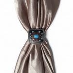 Antique Silver and Copper Southwest Turquoise Concho W262