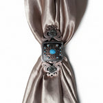 Antique Silver and Copper Southwest Turquoise Concho W262