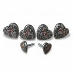 Antique Silver and Copper Heart Concho W263