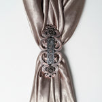 Antique Silver and Copper Flower Rectangle Concho #W268