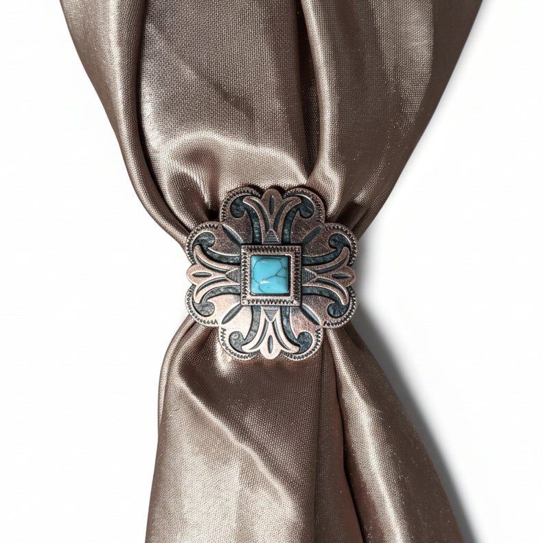 Copper Turquoise Western Concho W141