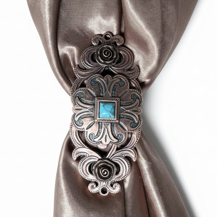 Copper Turquoise Western Concho W141