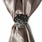 Floral Dots Antique Silver Western Concho W147