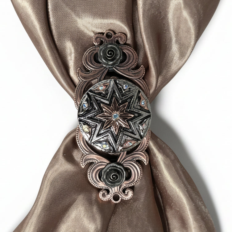 Starburst Antique Silver Western Concho W185