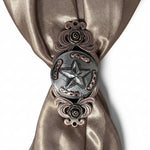Antique Silver Texas Star Western Concho W187