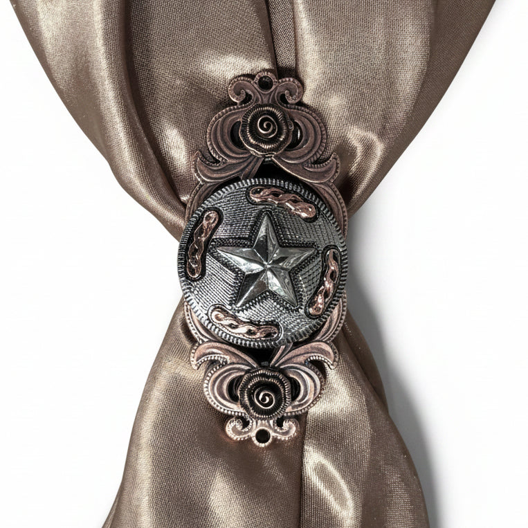 Antique Silver Texas Star Western Concho W187