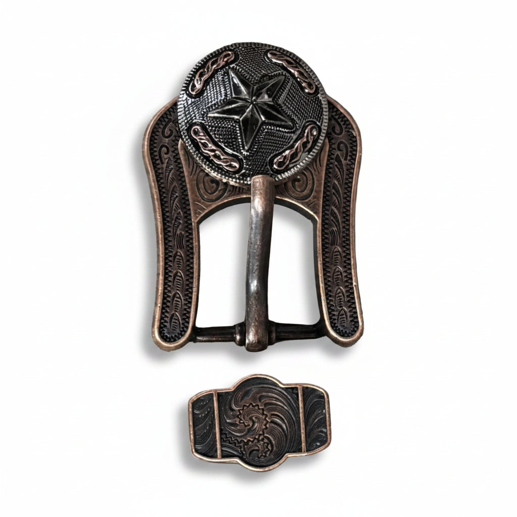 Antique Silver Texas Star Western Concho W187