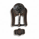 Antique Silver Texas Star Western Concho W187