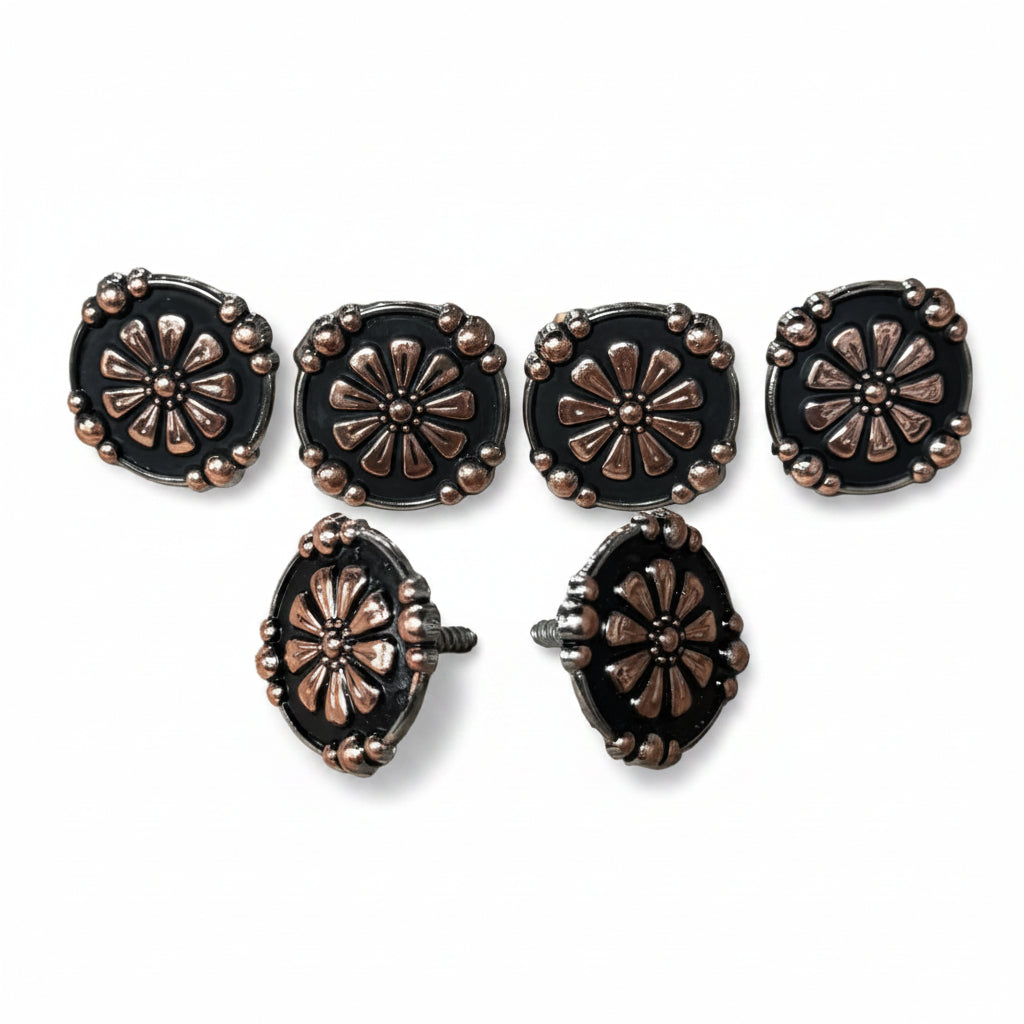 Copper Flower Western Concho W196