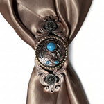 Copper Turquoise Blossom Western Concho W206