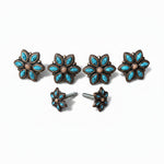 Copper Turquoise Flower Western Concho W207