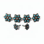 Copper Turquoise Flower Saddle Set SSW207