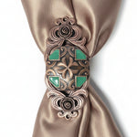 Copper Emerald Green Western Concho W209