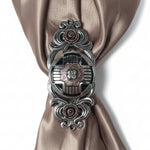 Antique Silver with Copper Flower Western Concho W217
