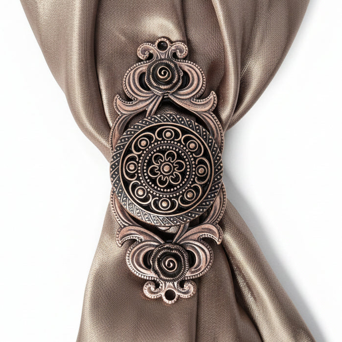 Copper Intricate Engraved Western Concho W224