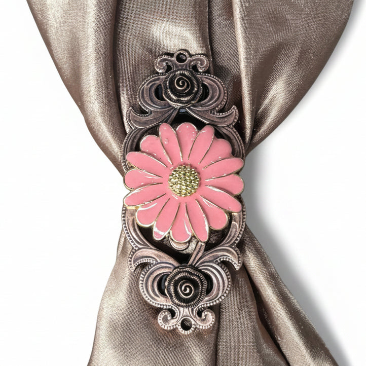 Pink Flower Western Concho W228