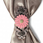 Pink Flower Western Concho W228