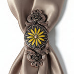 Copper Yellow Daisy Western Concho W229