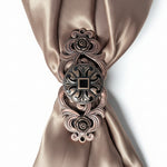 Copper Black Fleur De Lis Western Concho W241