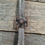 AB Rhinestone Bolo Tie with Western Slide