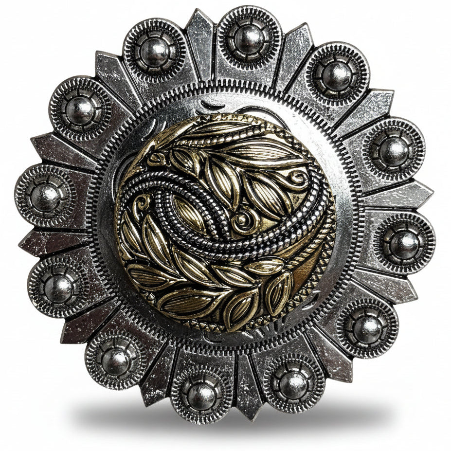 Golden Leaf Western Concho W256
