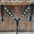 Black Leather V Brow Turquoise Browband Tack Set #BBBC526