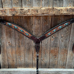 Foxtail Antique Silver and Copper Browband | One Ear Tack Set #BBBC525