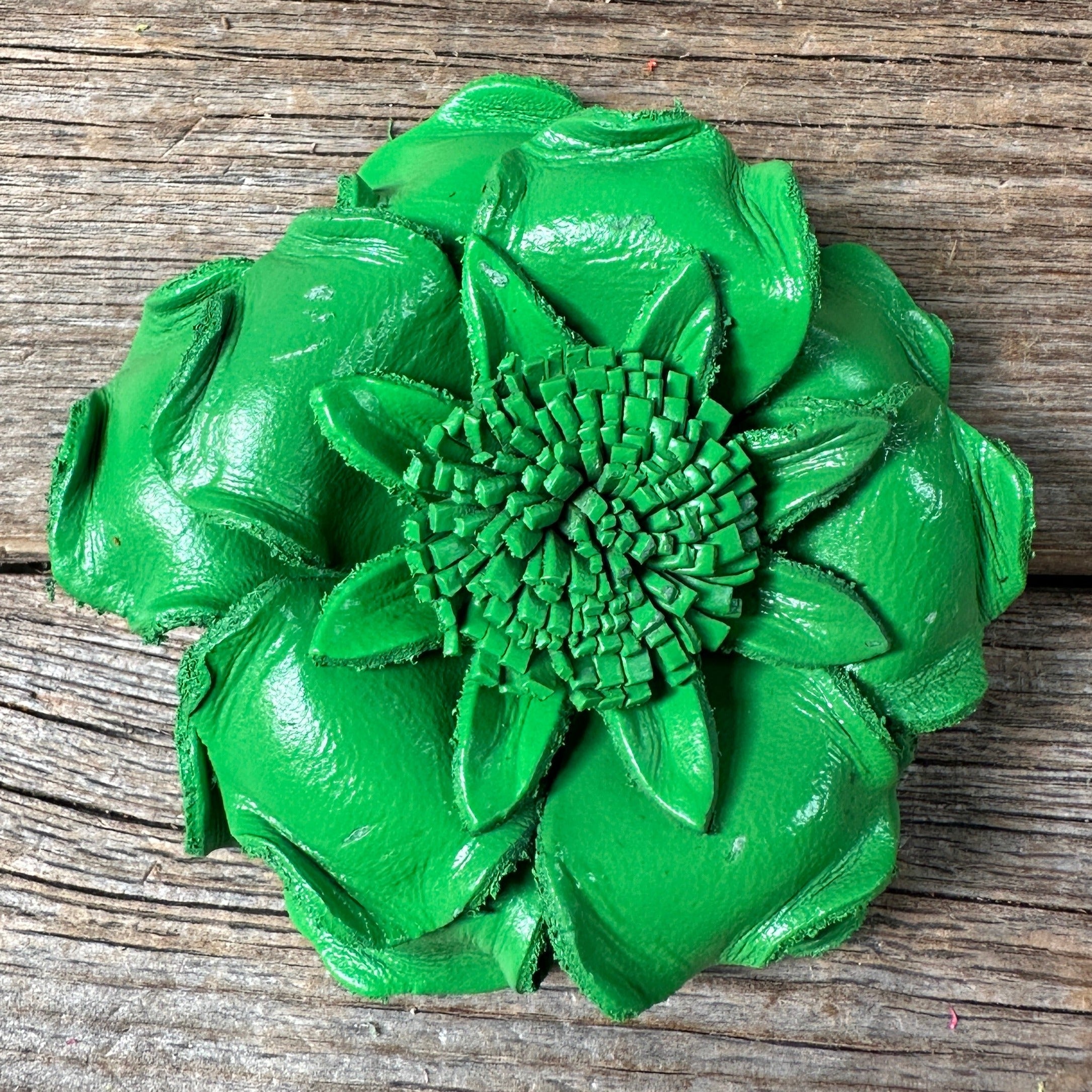 Hand Painted Leather Flowers - Gardenias