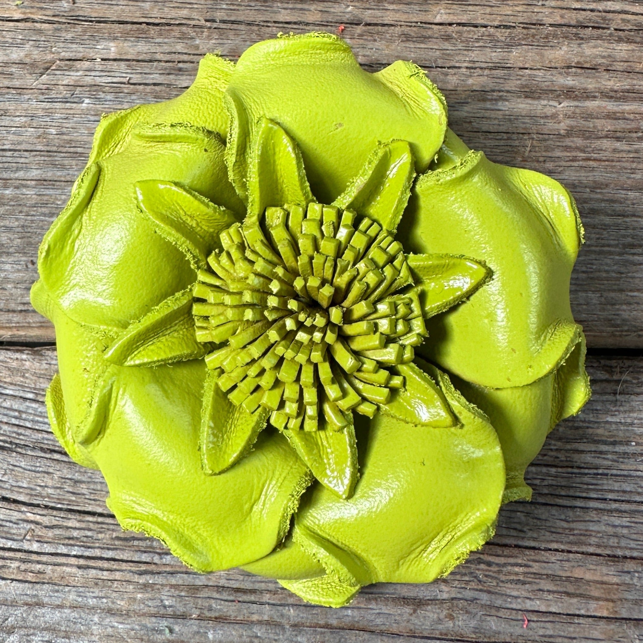 Hand Painted Leather Flowers - Gardenias