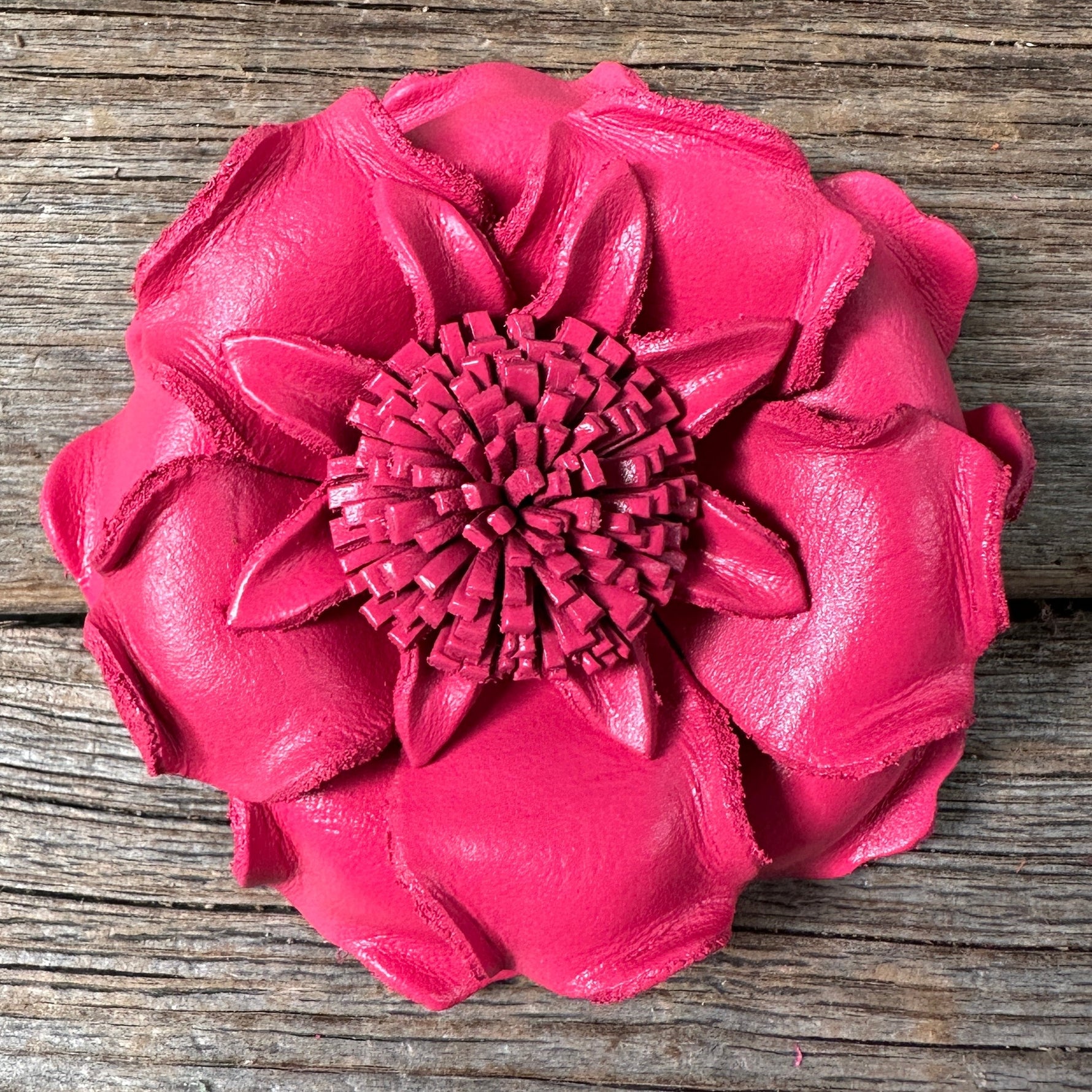 Hand Painted Leather Flowers - Gardenias