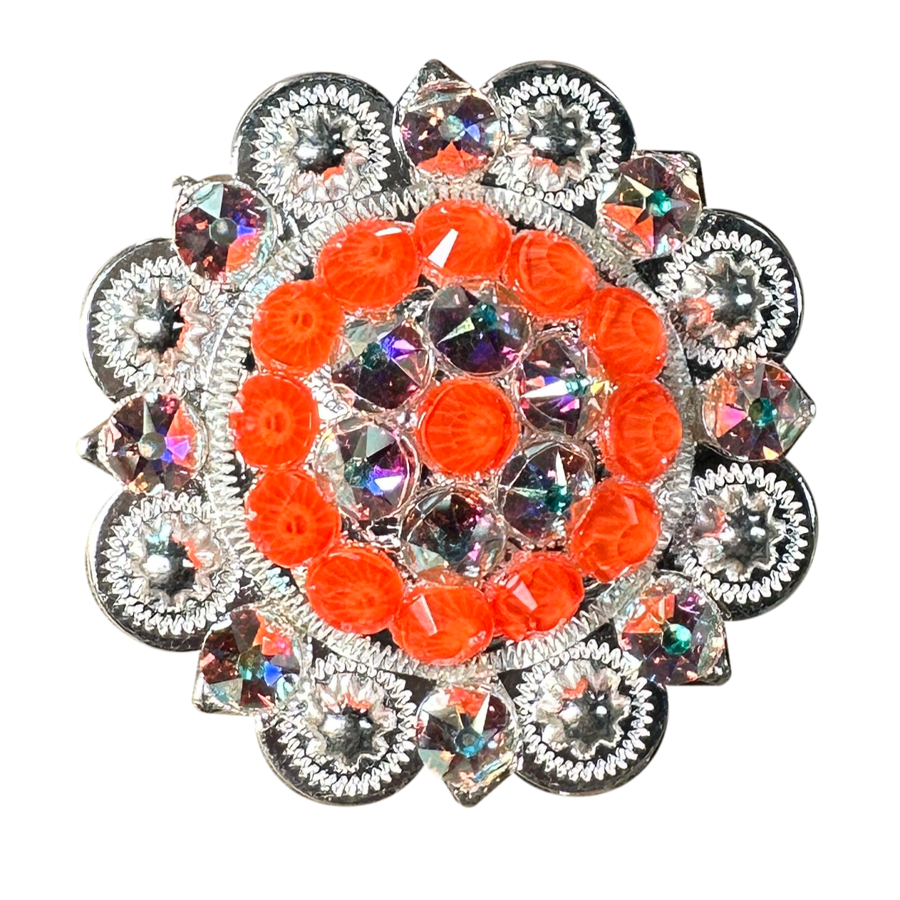 Neon Orange and AB  Bright Silver 2