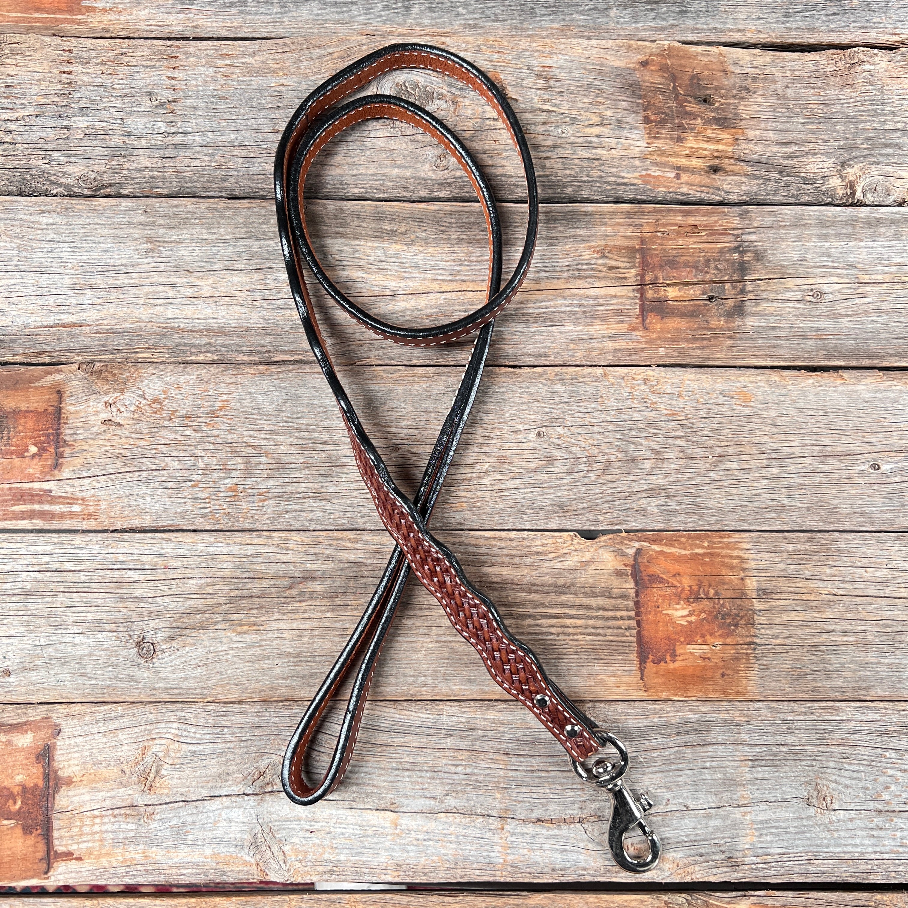 Medium Oil Leather leash 4' x 1