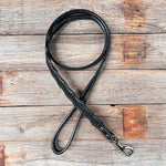 Black Genuine Leather leash 4' x 1" wide