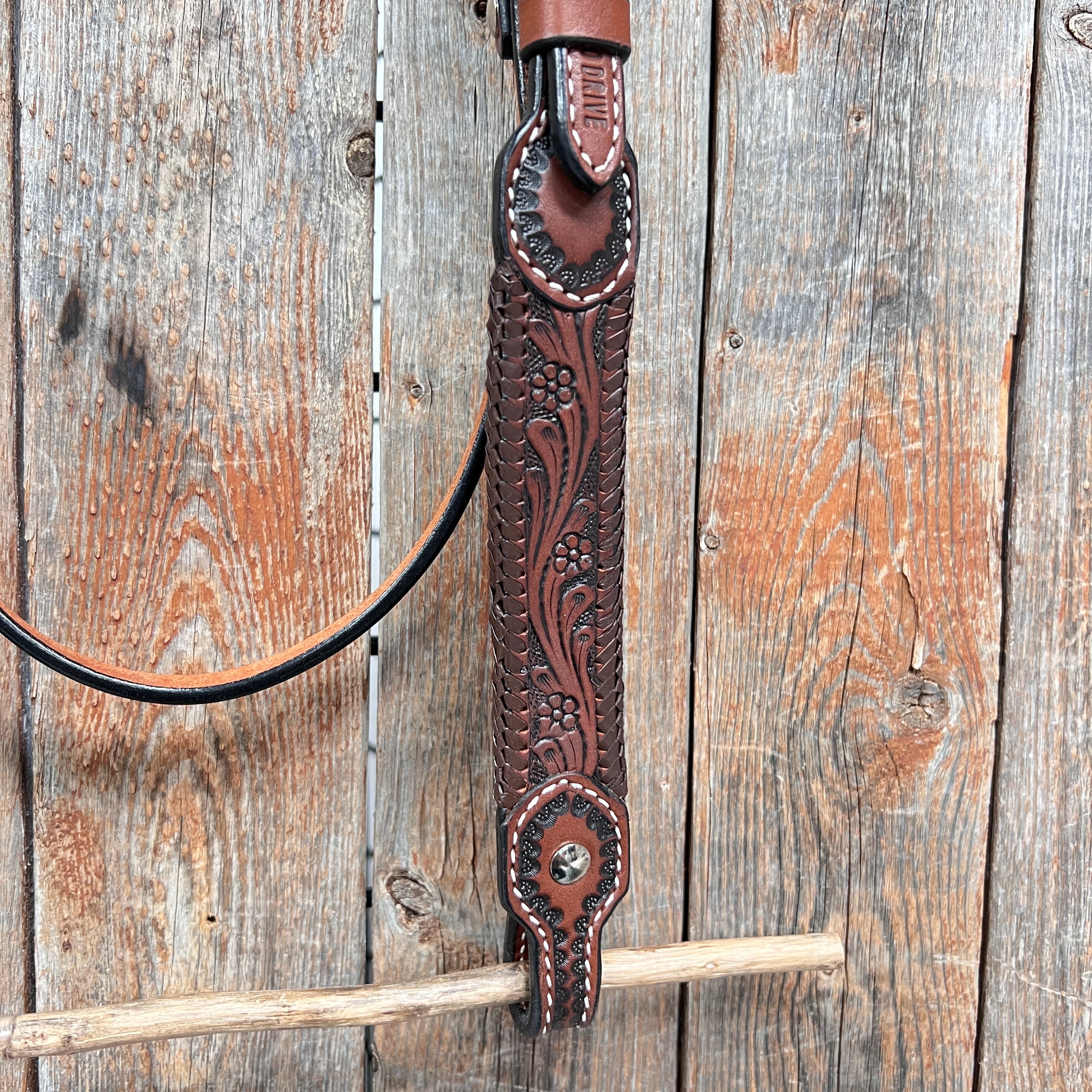 Dark Oil Braided Browband
