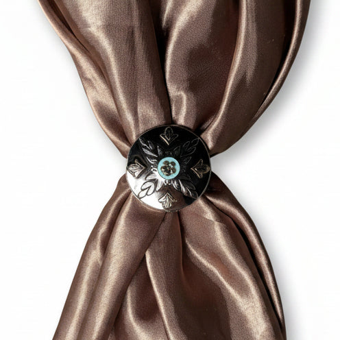 Antique Silver and Gold Feather Concho #W250