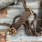 Brown and Gold Mule Tape Halter -  #MT121
