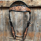 Two Tone Floral Tripping Headstall/Breastcollar Tack Set