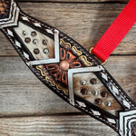 Red Nylon Halter with Cowhide Leather Noseband #NH117