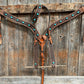 Copper and Silver Dot Two Tone Turquoise and Fringe Headstall & Breastcollar Tack Set #OEBC567