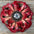 Red Lotus Leather Flowers - 1" Crystal Conchos - Options
