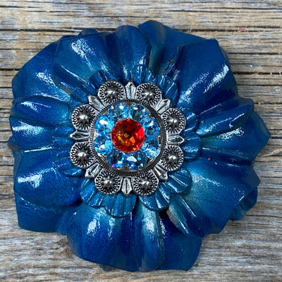 ANTIQUE SILVER FIRE OPAL/AQUA