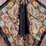 35X35" Golden Rod Paisley Wild Rag / Scarf WR3P