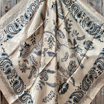 35X35" Pink & Silver Paisley Wild Rag / Scarf WR435
