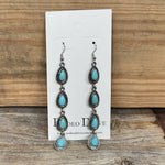 Fashion Turquoise Teardrop Dangle Earrings