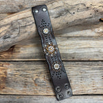 Champagne and Clear Leather Bracelet LB113