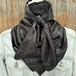 35X35" Black Jacquard Wild Rag / Scarf WR4050